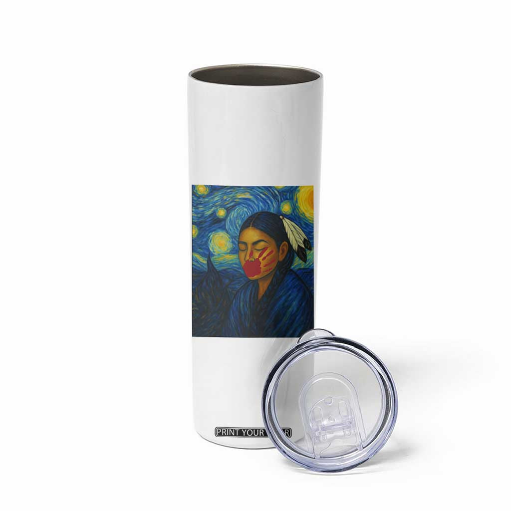 Native American MMIW Skinny Tumbler Starry Night Indigenous People Day TS14 Print Your Wear