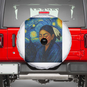 Native American MMIW Spare Tire Cover Starry Night Indigenous People Day TS14 White Print Your Wear
