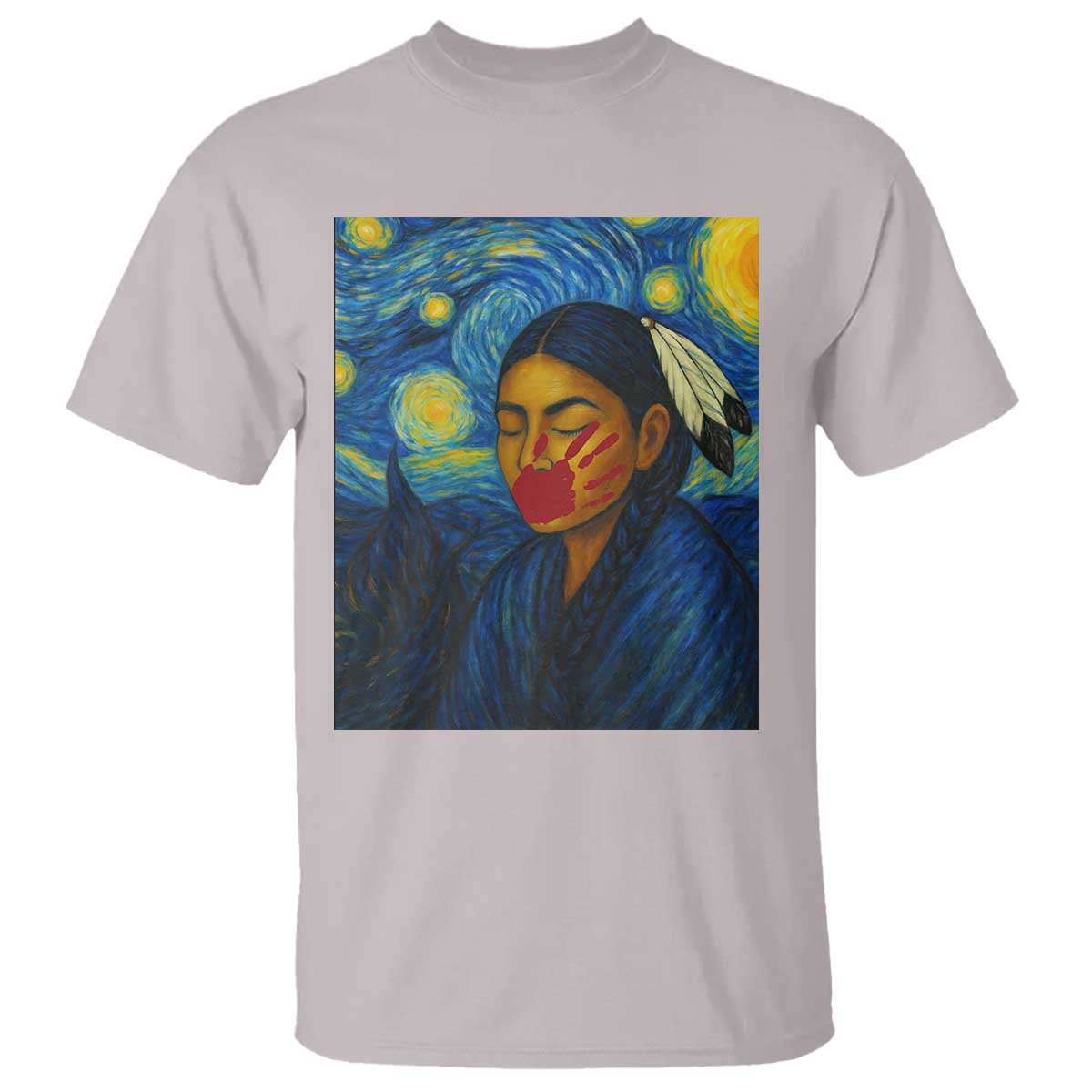Native American MMIW T Shirt Starry Night Indigenous People Day TS14 Ice Gray Print Your Wear