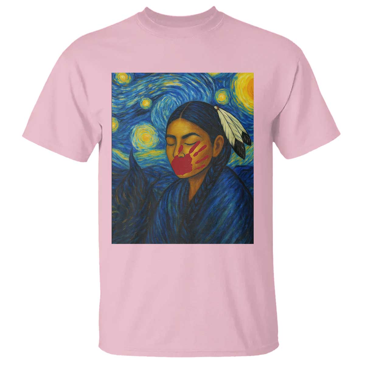Native American MMIW T Shirt Starry Night Indigenous People Day TS14 Light Pink Print Your Wear