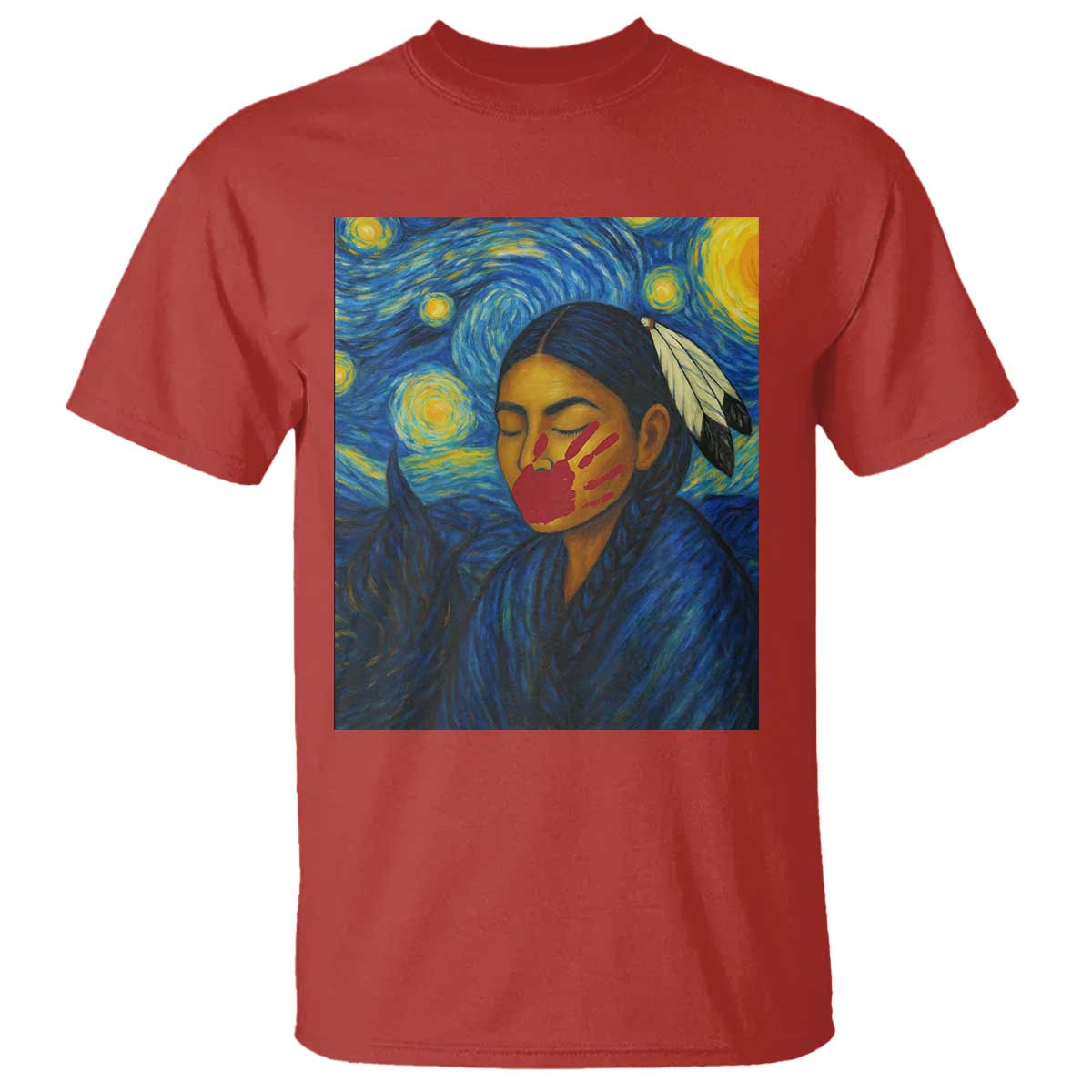 Native American MMIW T Shirt Starry Night Indigenous People Day TS14 Red Print Your Wear