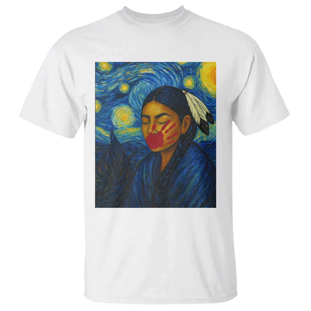 Native American MMIW T Shirt Starry Night Indigenous People Day TS14 White Print Your Wear