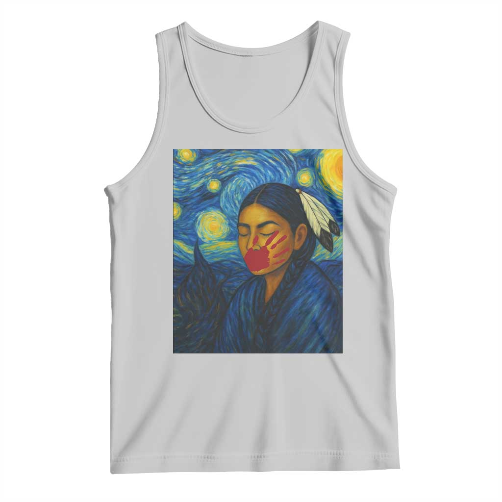 Native American MMIW Tank Top Starry Night Indigenous People Day TS14 Ash Print Your Wear