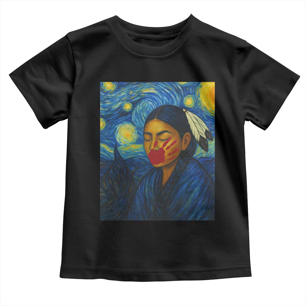 Native American MMIW Toddler T Shirt Starry Night Indigenous People Day TS14 Black Print Your Wear