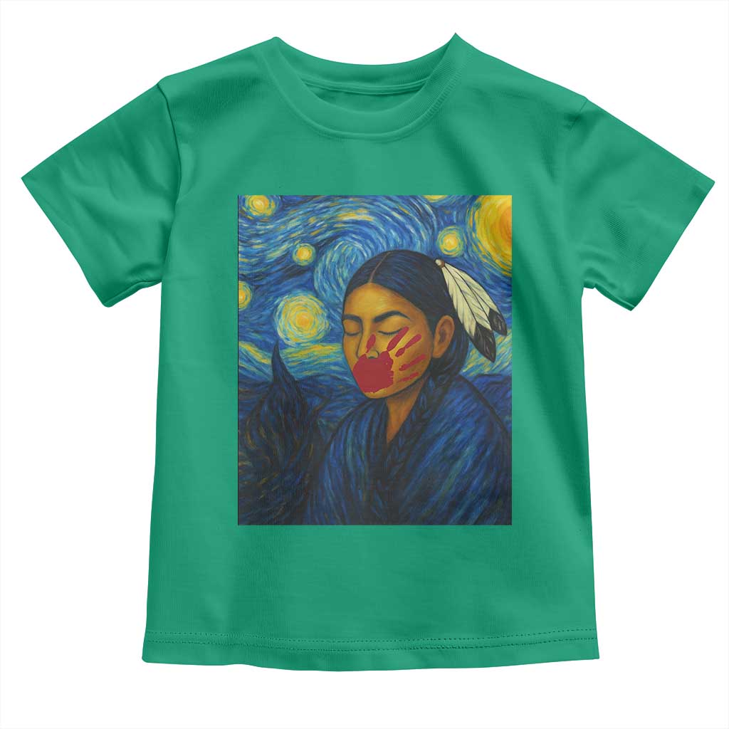 Native American MMIW Toddler T Shirt Starry Night Indigenous People Day TS14 Irish Green Print Your Wear