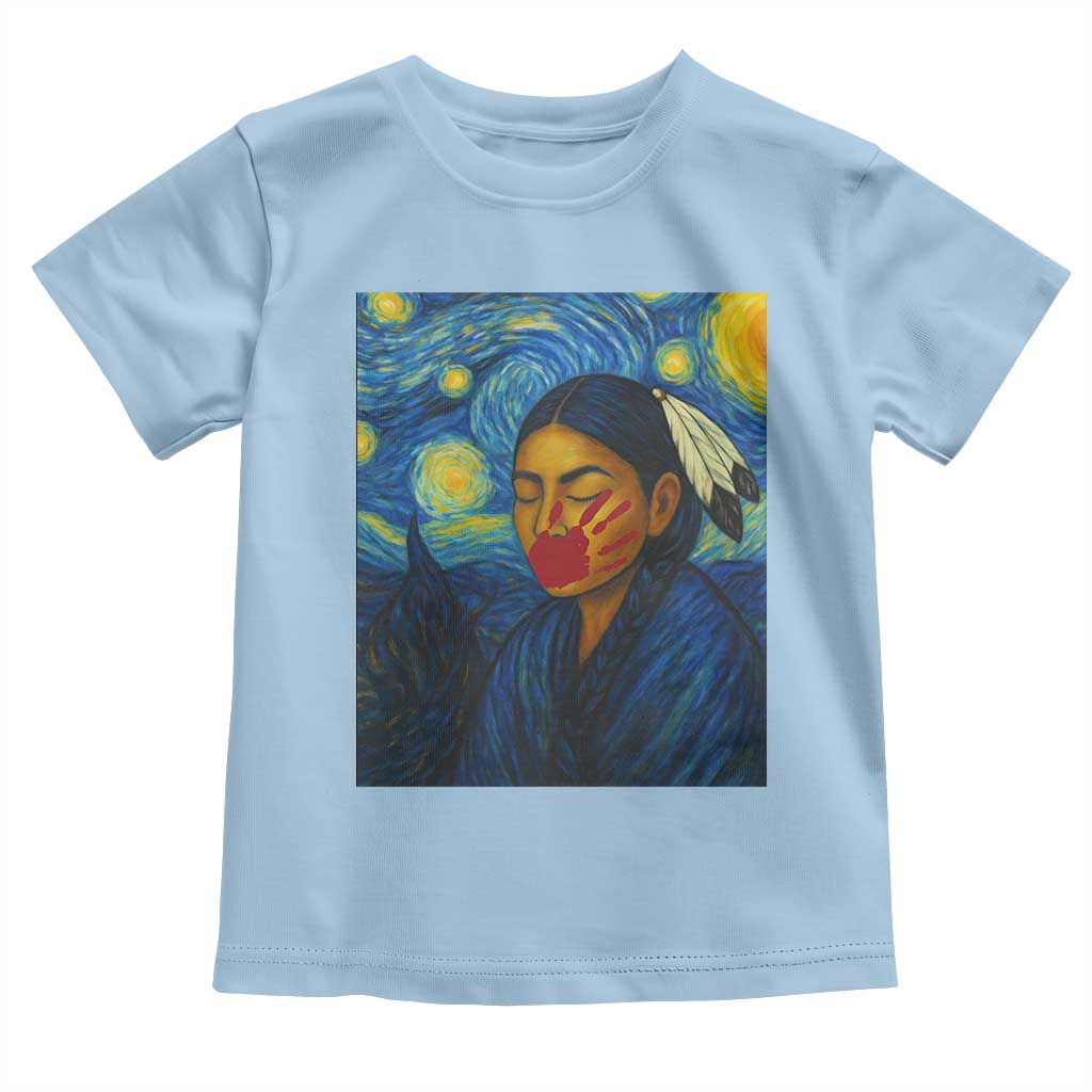 Native American MMIW Toddler T Shirt Starry Night Indigenous People Day TS14 Light Blue Print Your Wear