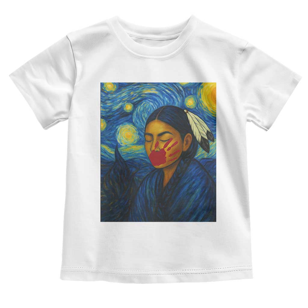 Native American MMIW Toddler T Shirt Starry Night Indigenous People Day TS14 White Print Your Wear