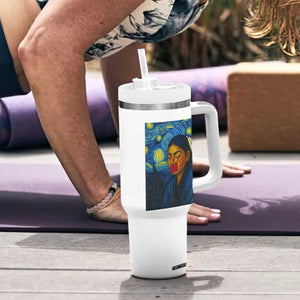 Native American MMIW Tumbler With Handle Starry Night Indigenous People Day TS14 Print Your Wear
