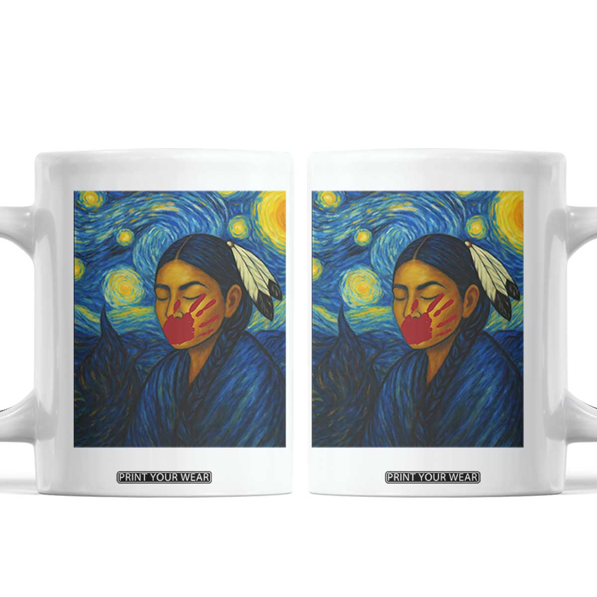 Native American MMIW Coffee Mug Starry Night Indigenous People Day TS14 White Print Your Wear