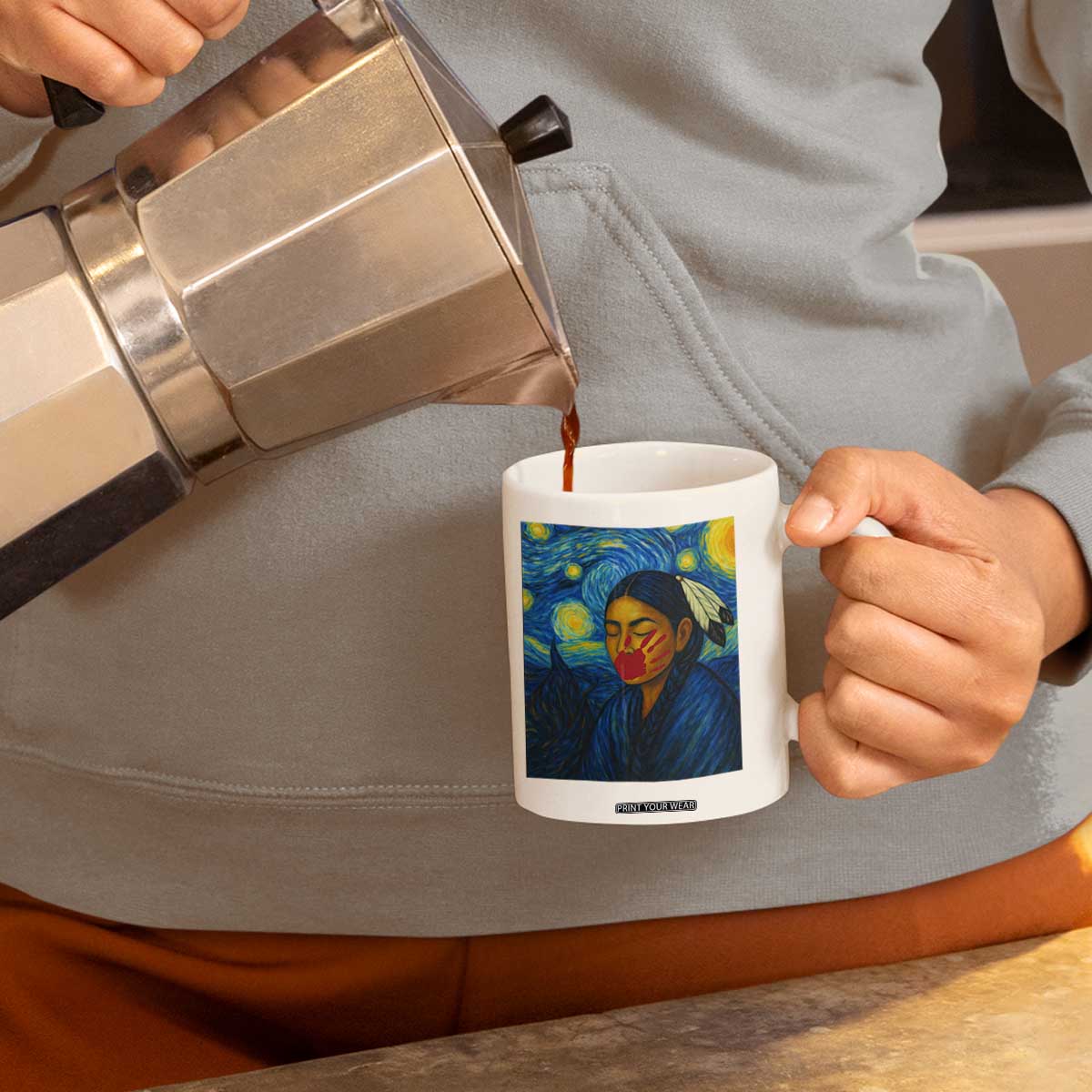 Native American MMIW Coffee Mug Starry Night Indigenous People Day TS14 Print Your Wear
