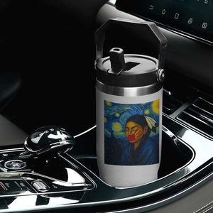 Native American MMIW Flip Straw Tumbler Starry Night Indigenous People Day TS14 Print Your Wear