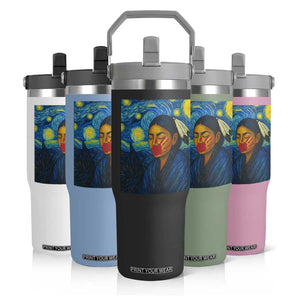 Native American MMIW Flip Straw Tumbler Starry Night Indigenous People Day TS14 Print Your Wear