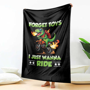 Motocross Dirt Bike Boys Throw Blanket Forget Toys I Just Wanna Ride TS14 Print Your Wear