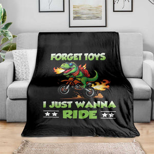 Motocross Dirt Bike Boys Throw Blanket Forget Toys I Just Wanna Ride TS14 Print Your Wear