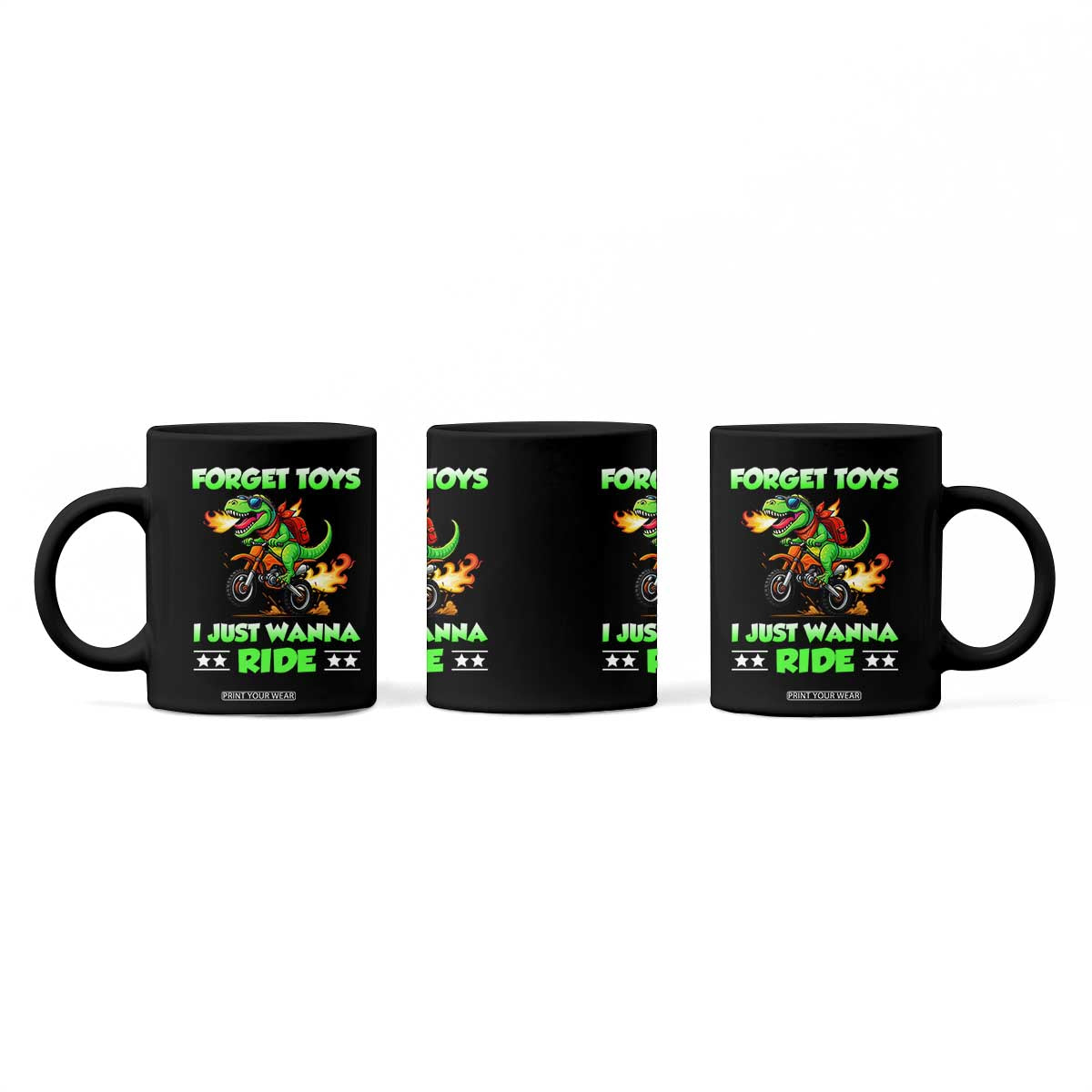 Motocross Dirt Bike Boys Coffee Mug Forget Toys I Just Wanna Ride TS14 Print Your Wear
