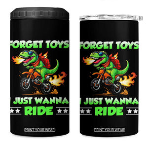Motocross Dirt Bike Boys 4 in 1 Can Cooler Tumbler Forget Toys I Just Wanna Ride TS14 One Size: 16 oz Black Print Your Wear