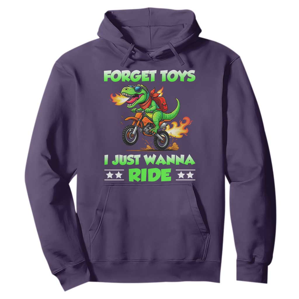 Motocross Dirt Bike Boys Hoodie Forget Toys I Just Wanna Ride TS14 Purple Print Your Wear