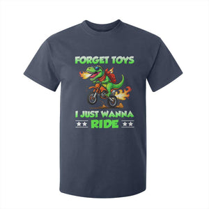 Motocross Dirt Bike Boys T Shirt For Kid Forget Toys I Just Wanna Ride TS14 Navy Print Your Wear