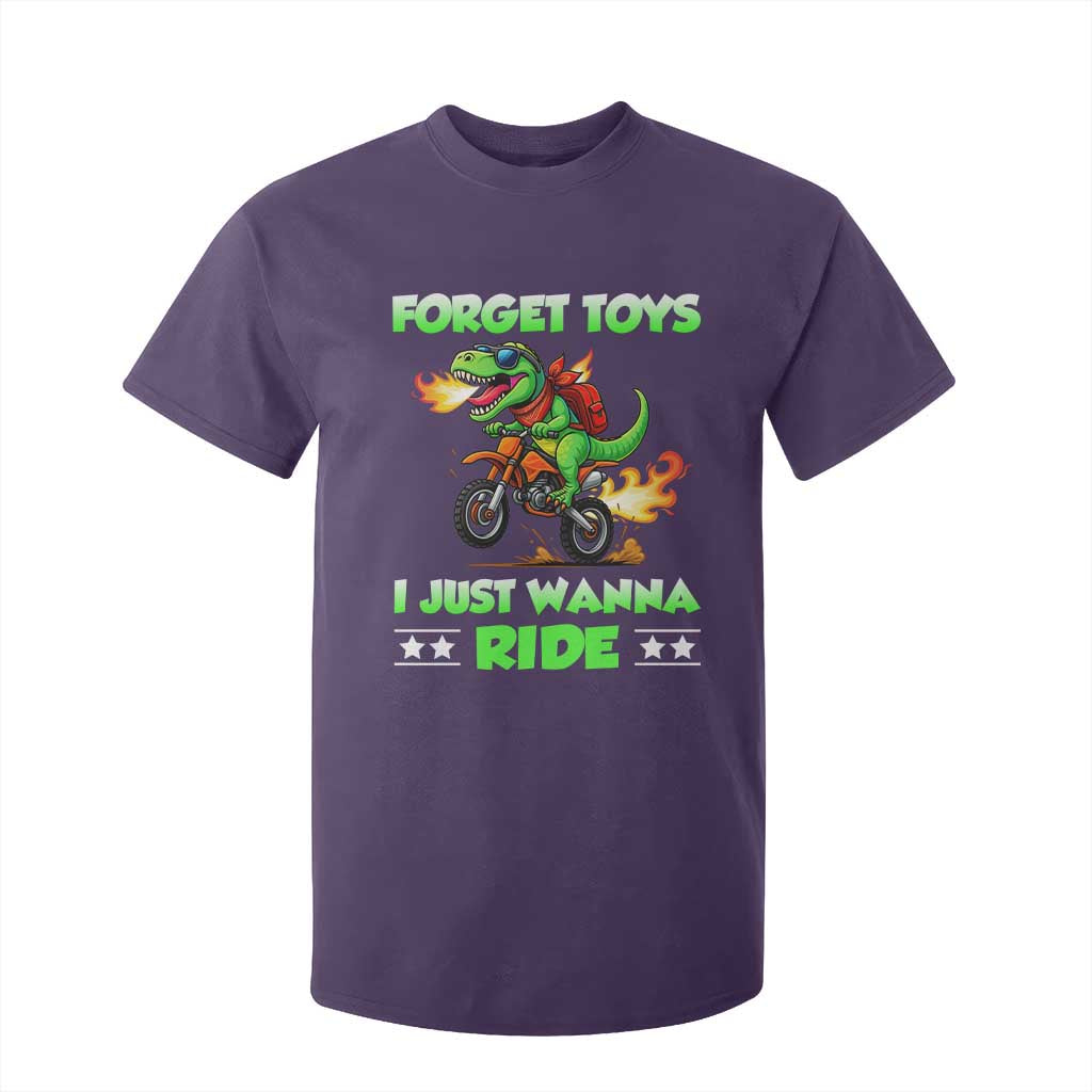 Motocross Dirt Bike Boys T Shirt For Kid Forget Toys I Just Wanna Ride TS14 Purple Print Your Wear