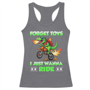 Motocross Dirt Bike Boys Racerback Tank Top Forget Toys I Just Wanna Ride TS14 Charcoal Print Your Wear