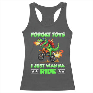 Motocross Dirt Bike Boys Racerback Tank Top Forget Toys I Just Wanna Ride TS14 Dark Heather Print Your Wear
