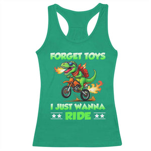 Motocross Dirt Bike Boys Racerback Tank Top Forget Toys I Just Wanna Ride TS14 Irish Green Print Your Wear