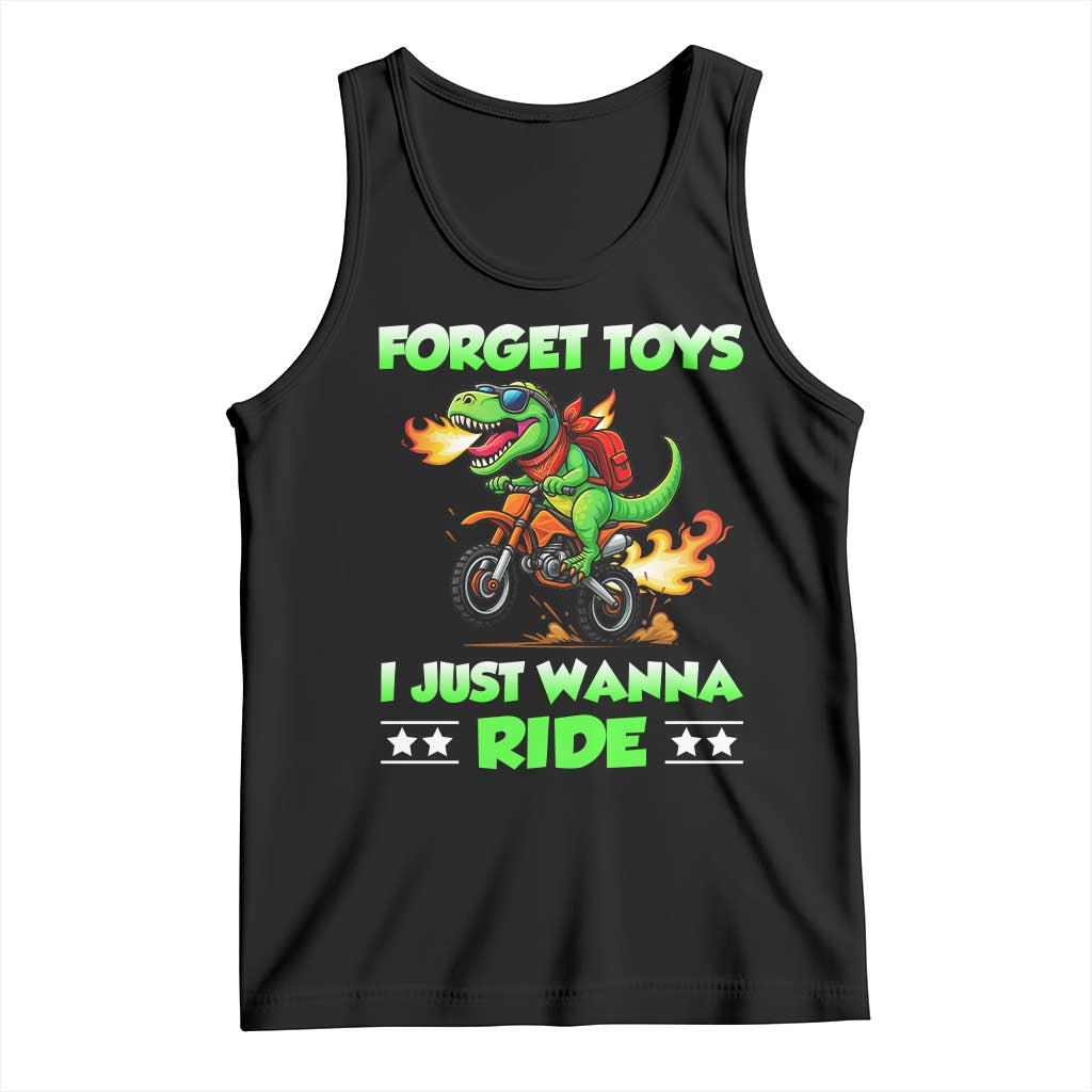 Motocross Dirt Bike Boys Tank Top Forget Toys I Just Wanna Ride TS14 Black Print Your Wear