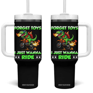 Motocross Dirt Bike Boys Tumbler With Handle Forget Toys I Just Wanna Ride TS14 One Size: 40 oz Black Print Your Wear