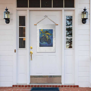 Funny Jesus Christian Motorcycle Garden Flag Starry Night Van Gogh Biker TS14 Print Your Wear