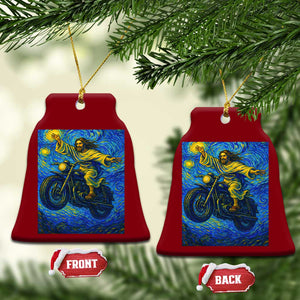 Funny Jesus Christian Motorcycle Ceramic Ornament Starry Night Van Gogh Biker TS14 Print Your Wear