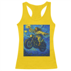 Funny Jesus Christian Motorcycle Racerback Tank Top Starry Night Van Gogh Biker TS14 Daisy Print Your Wear