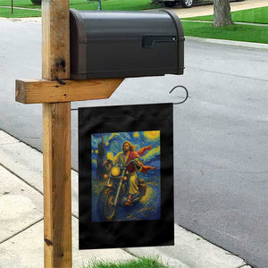 Jesus Christian Motorcycle Starry Night Van Gogh Garden Flag TS14 Print Your Wear