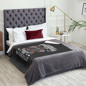 Funny Grandpa Biker Throw Blanket Some Grandpas Play Bingo Real Grandpas Ride Motorcycles TS14 Print Your Wear