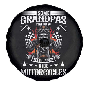 Funny Grandpa Biker Spare Tire Cover Some Grandpas Play Bingo Real Grandpas Ride Motorcycles TS14 Print Your Wear