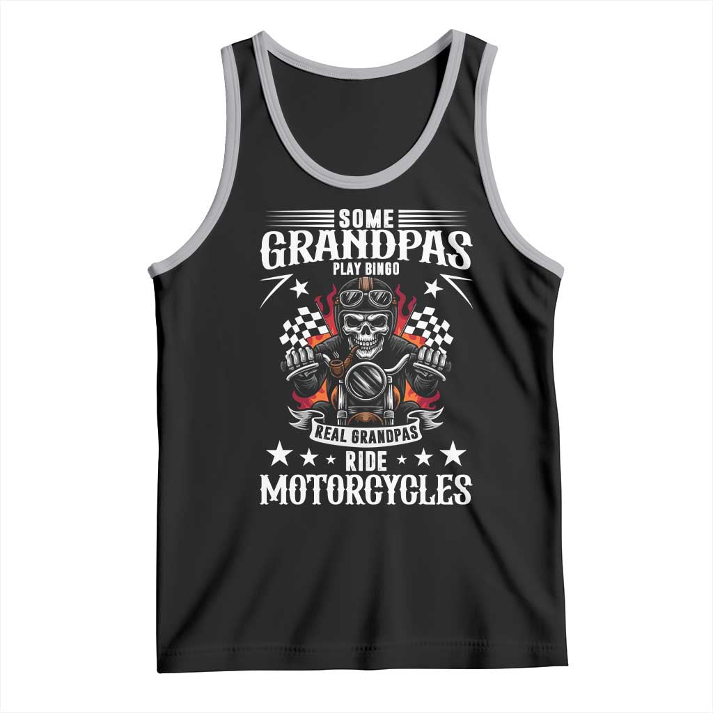 Funny Grandpa Biker Tank Top Some Grandpas Play Bingo Real Grandpas Ride Motorcycles TS14 Black Athletic Heather Print Your Wear