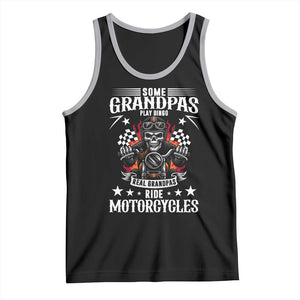 Funny Grandpa Biker Tank Top Some Grandpas Play Bingo Real Grandpas Ride Motorcycles TS14 Black Athletic Heather Print Your Wear