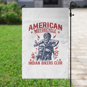 Funny Skeleton Motorcycle Garden Flag American Motorcycle Indian Bikers Club TS14 Print Your Wear