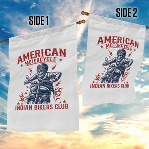 Funny Skeleton Motorcycle Garden Flag American Motorcycle Indian Bikers Club TS14 Print Your Wear