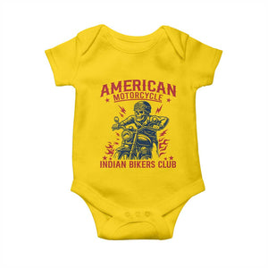 Funny Skeleton Motorcycle Baby Onesie American Motorcycle Indian Bikers Club TS14 Daisy Print Your Wear