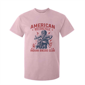 Funny Skeleton Motorcycle T Shirt For Kid American Motorcycle Indian Bikers Club TS14 Light Pink Print Your Wear