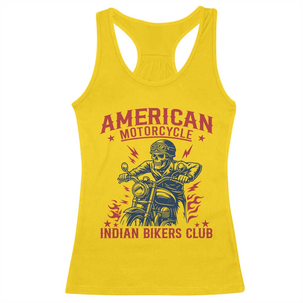Funny Skeleton Motorcycle Racerback Tank Top American Motorcycle Indian Bikers Club TS14 Daisy Print Your Wear