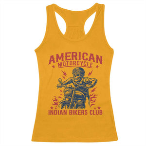 Funny Skeleton Motorcycle Racerback Tank Top American Motorcycle Indian Bikers Club TS14 Gold Print Your Wear