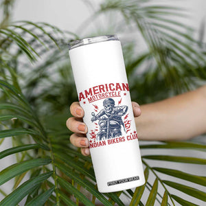Funny Skeleton Motorcycle Skinny Tumbler American Motorcycle Indian Bikers Club TS14 Print Your Wear