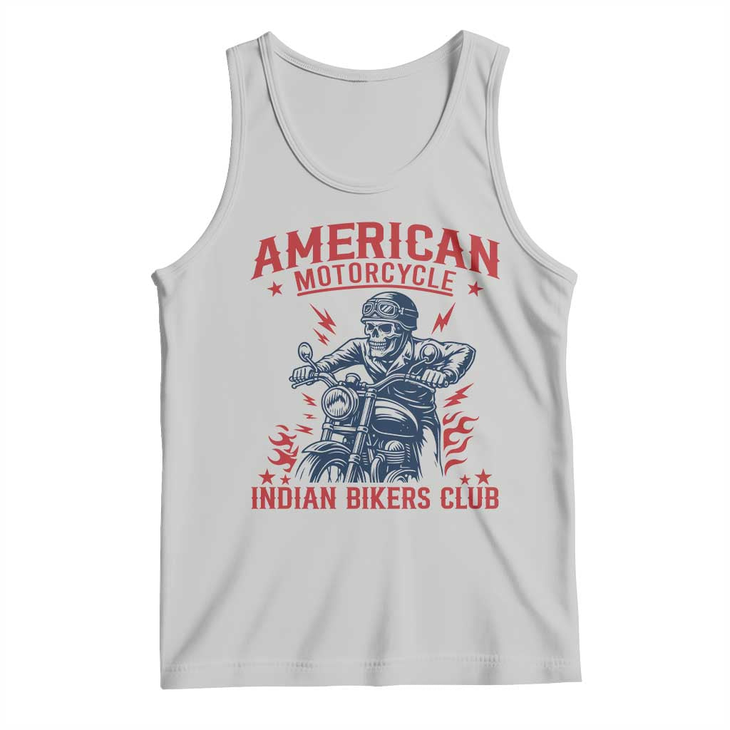 Funny Skeleton Motorcycle Tank Top American Motorcycle Indian Bikers Club TS14 Ash Print Your Wear