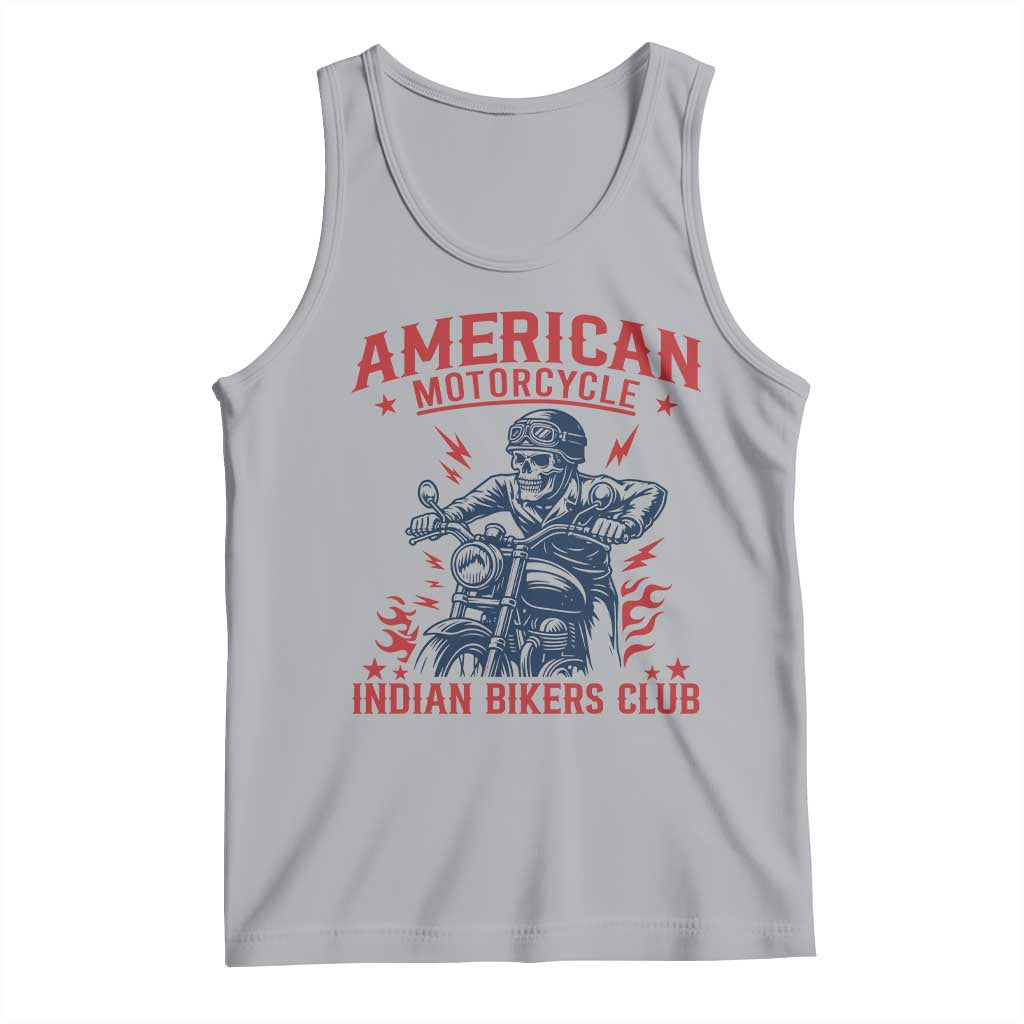 Funny Skeleton Motorcycle Tank Top American Motorcycle Indian Bikers Club TS14 Athletic Heather Print Your Wear