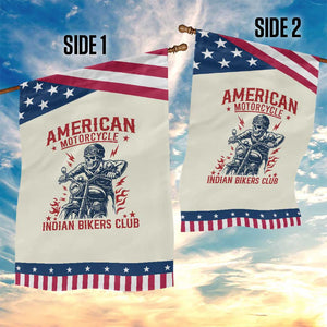 Funny Skeleton Motorcycle Garden Flag American Motorcycle Indian Bikers Club TS14 Print Your Wear