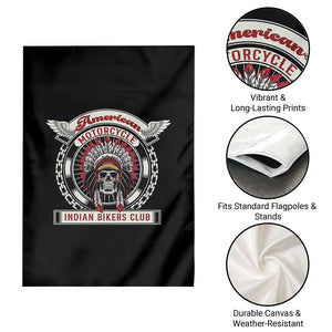 Native American Indian Chief Skull Motorcycle Headdress Garden Flag TS14 Print Your Wear