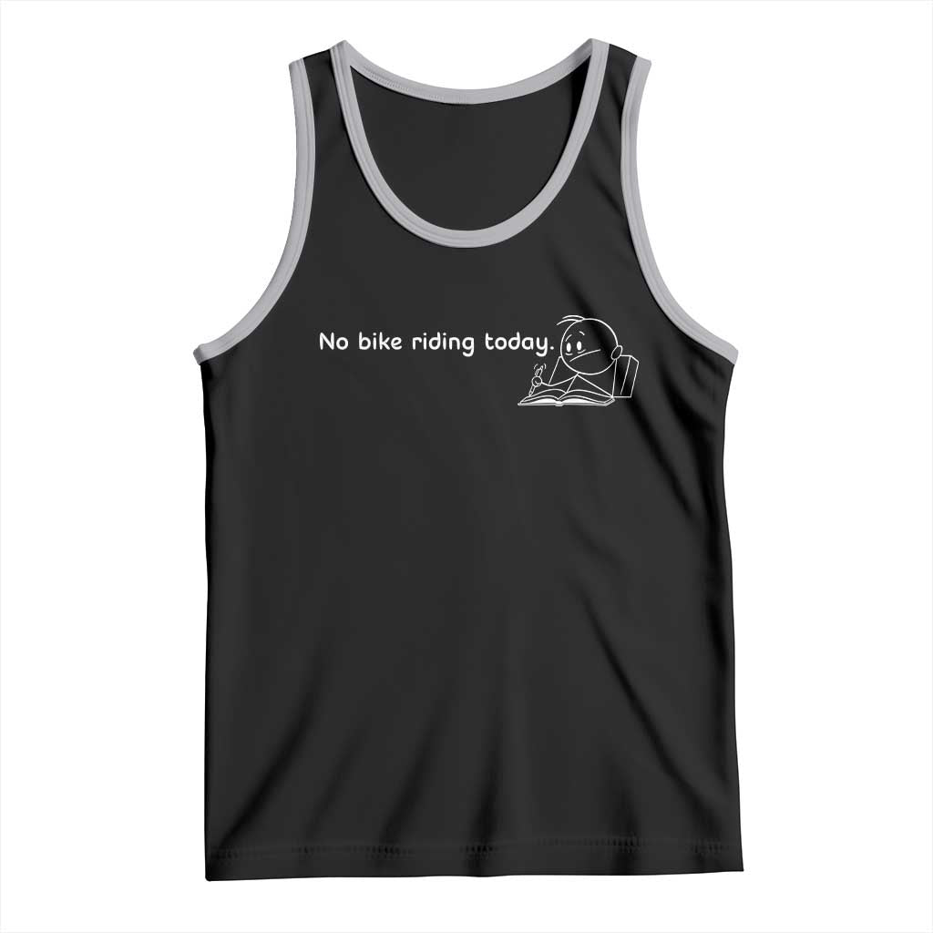 Funny Biker Lovers Tank Top No Bike Riding Today TS14 Black Athletic Heather Print Your Wear