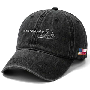 Funny Biker Lovers Washed Cotton Baseball Cap No Bike Riding Today TS14 Print Your Wear