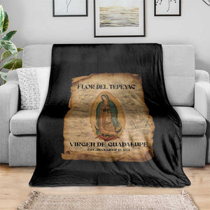 Virgin Mary Throw Blanket Our Lady Virgen De Guadalupe TS14 Print Your Wear